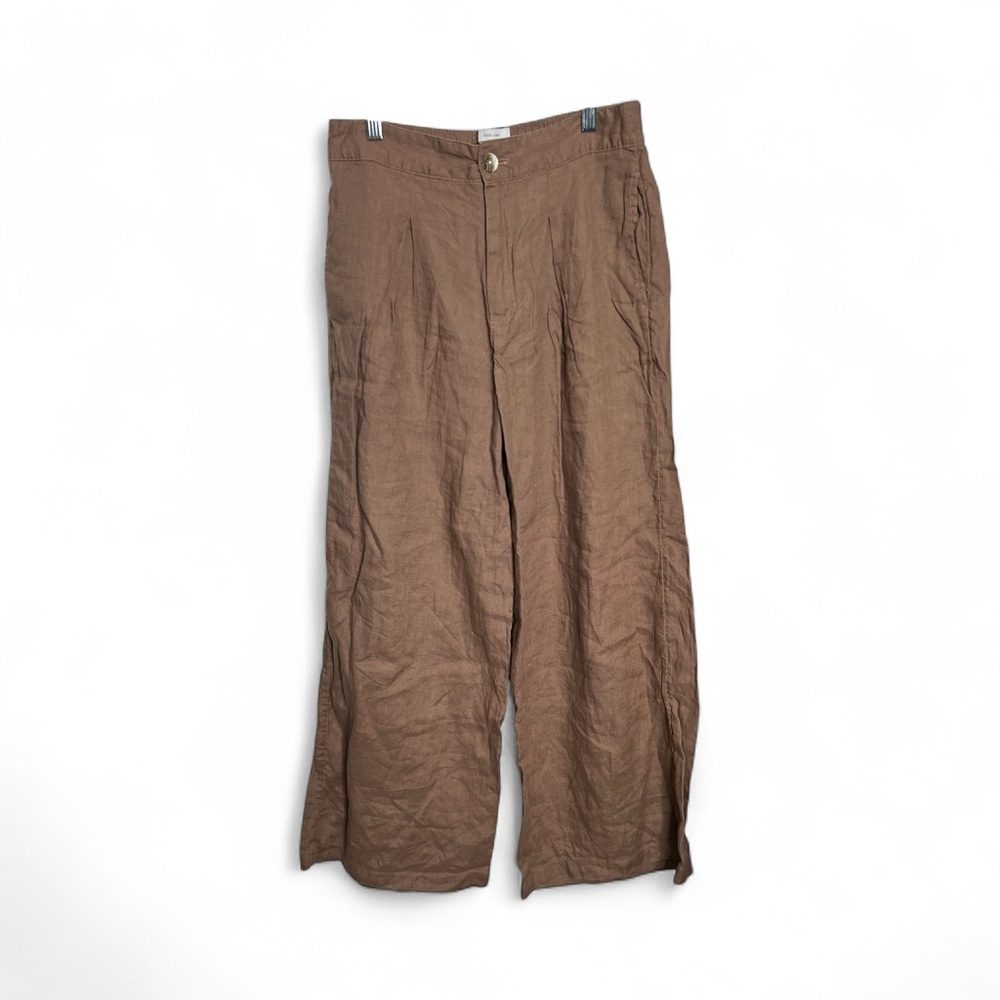 Halston Womens Brown linen Pants - Picture 2 of 7